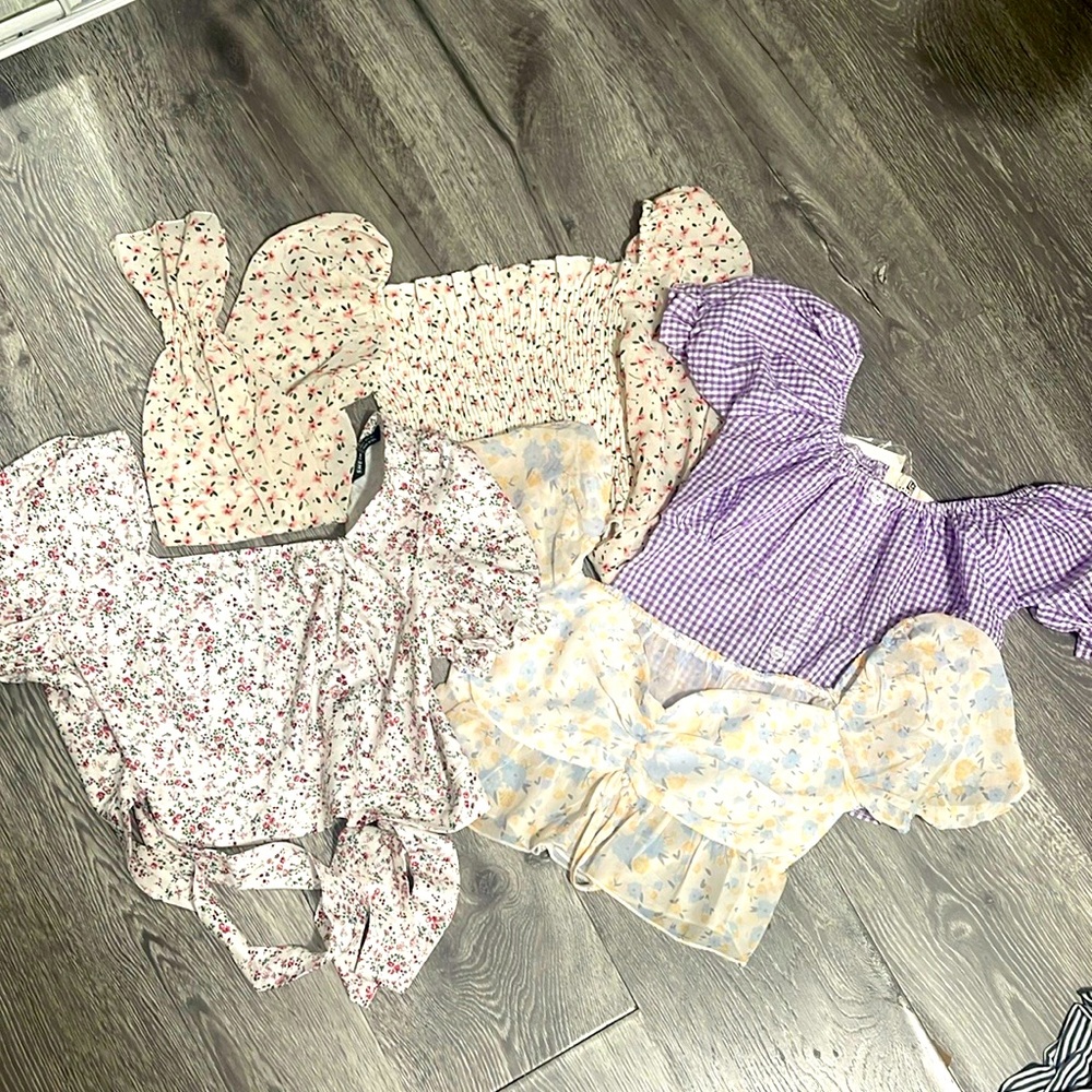 New Blouses cropped 4 Tops- 4 Cute shirts